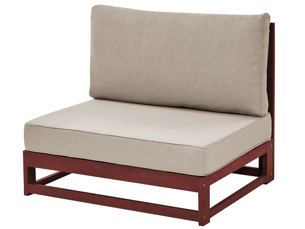 Lounge Set mit Tisch 4-Sitzer TIMOR modular Akazienholz Dunkelrot_856579