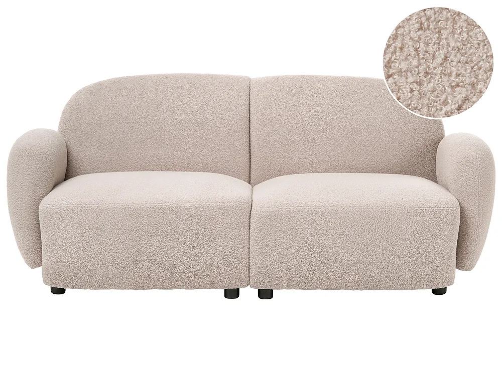 Bank 3-zits JULE Bouclé Beige