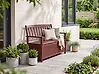 Gartenbank SOVANA 120 cm mit Stauraum Akazienholz Dunkelrot