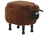 Tierhocker mit Stauraum SHEEP Schaf Stoff Braun