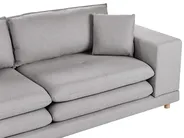 Sofa 2-Sitzer HEDEN mit Kissen Stoff Grau_950625