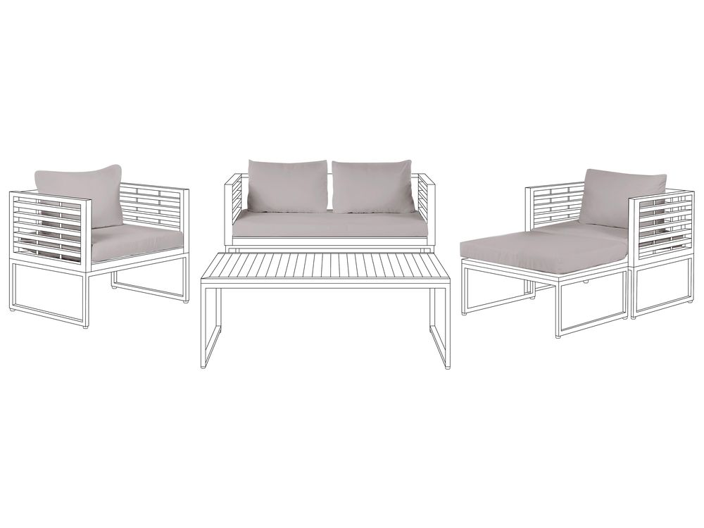 Set navlaka za vrtne jastuke BERMUDA Sivi