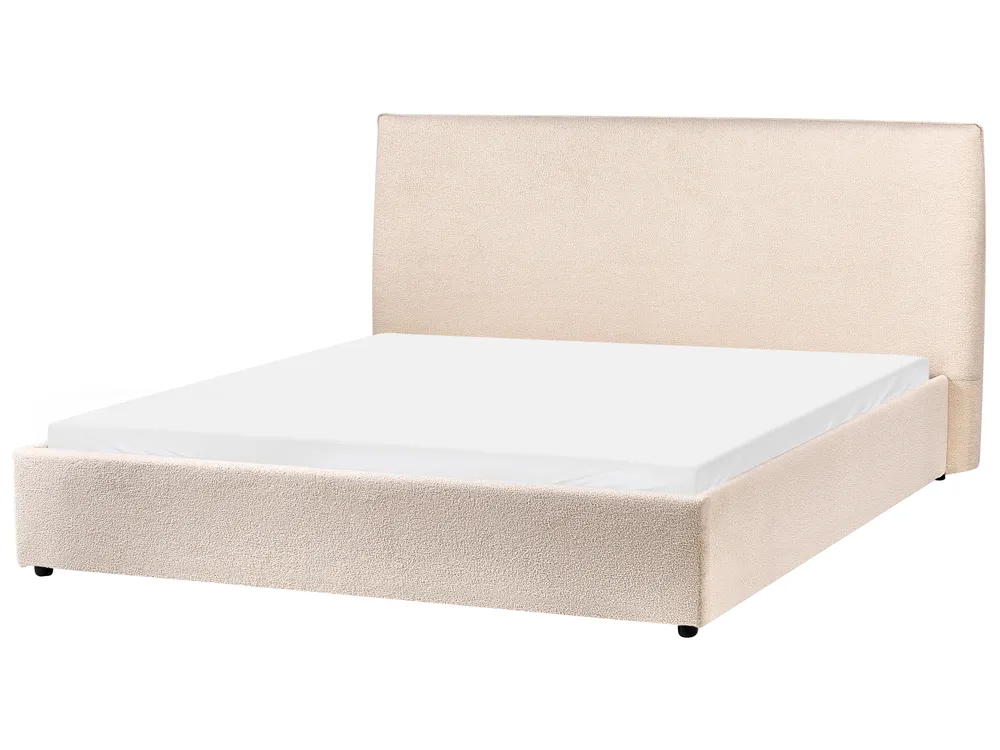 Waterbed Boucle LAVAUR 160 x 200 cm (EU King Size) Beige_985886
