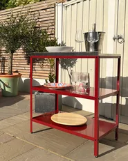 Outdoor-Kücheninsel VILAMA Rot Metall_1078508
