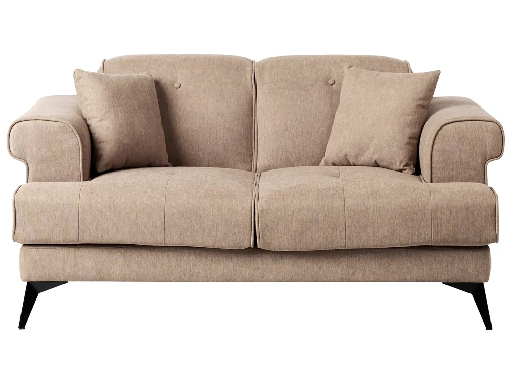 Sofa 2 Seater SKIVE Fabric Light Brown_961958