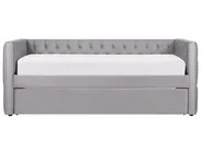 Ausziehbett Samtstoff GASSIN 90 x 200 cm Grau_779258