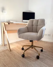 Desk Chair PALMDALE Boucle Light Beige_1022056