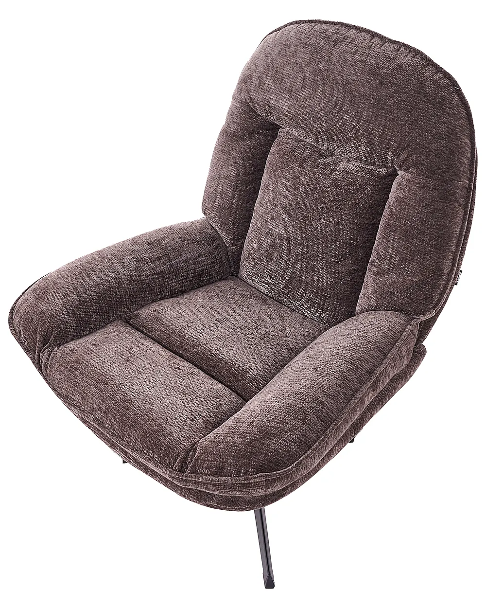 Fauteuil pivotant AREMARK Tissu chenille Marron foncé_1162095