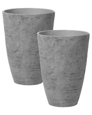 Set mit 2 Blumentöpfen CAMIA 43 cm Grau_841575