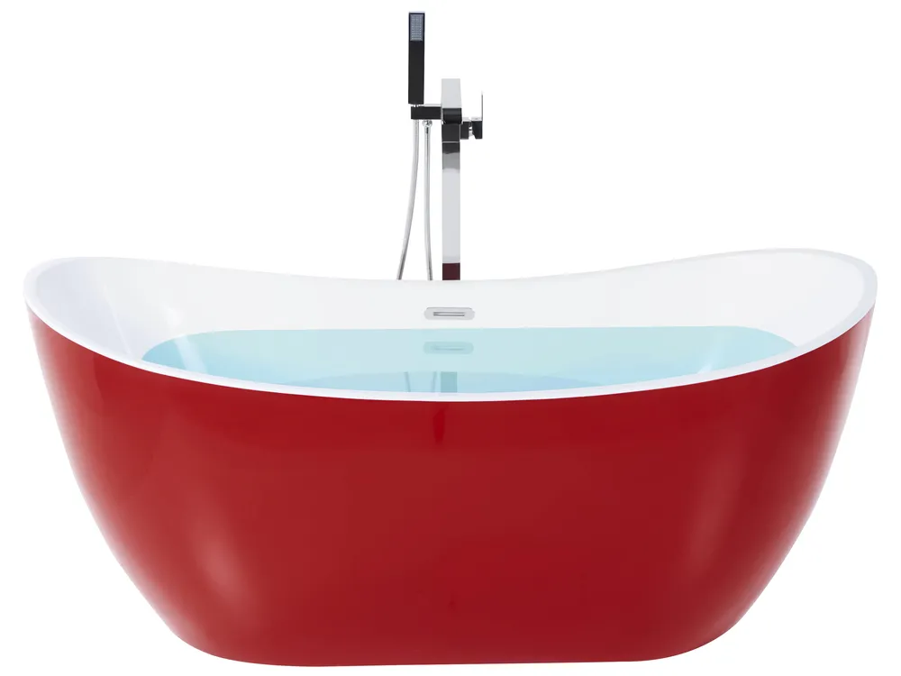 Freistehende Badewanne ANTIGUA 160 x 76 cm Rot