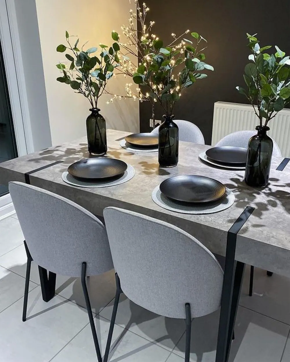 Esstisch ADENA Grauer Betoneffekt 150 cm 90 cm_800617