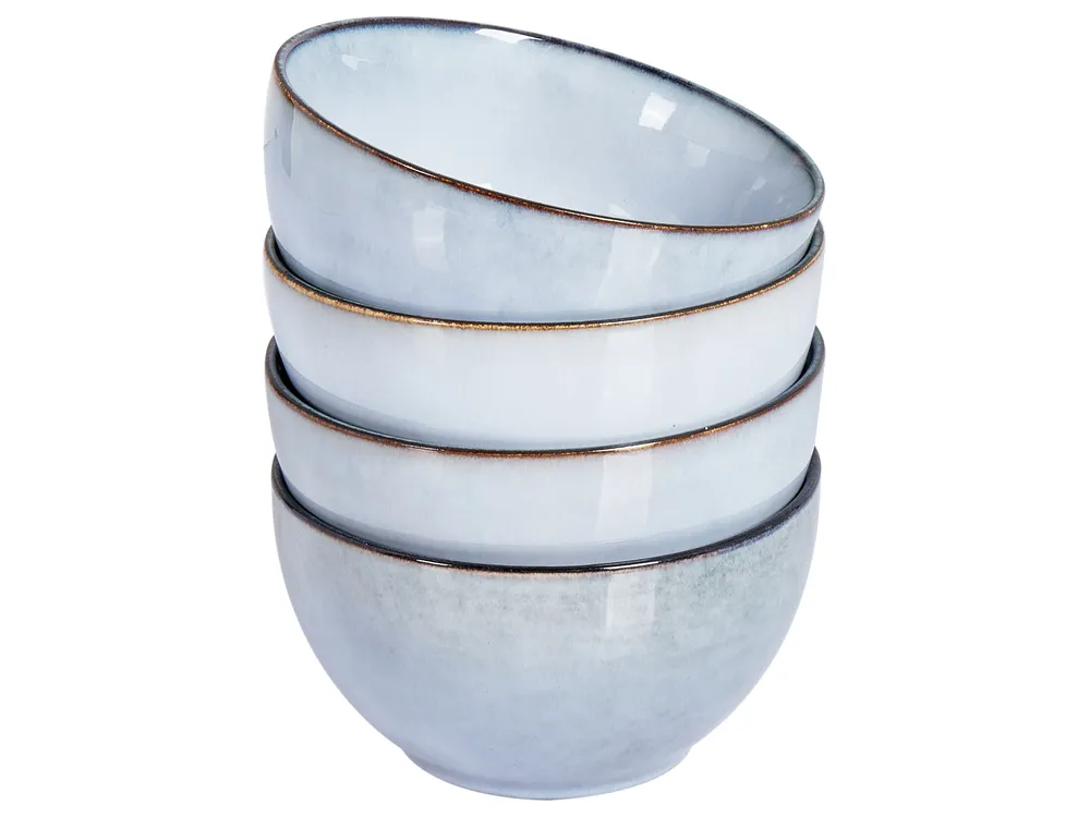 Schüssel 4er Set JUNIPER Steinzeug Hellblau
