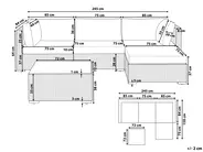 Garten Ecksofa mit Tisch 4-Sitzer SANO modular Polyrattan Weiß linksseitig_797755