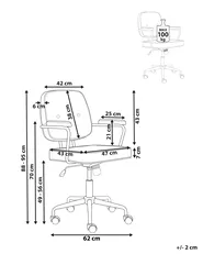 Schreibtischstuhl PAWNEE Stoff Orange_935975