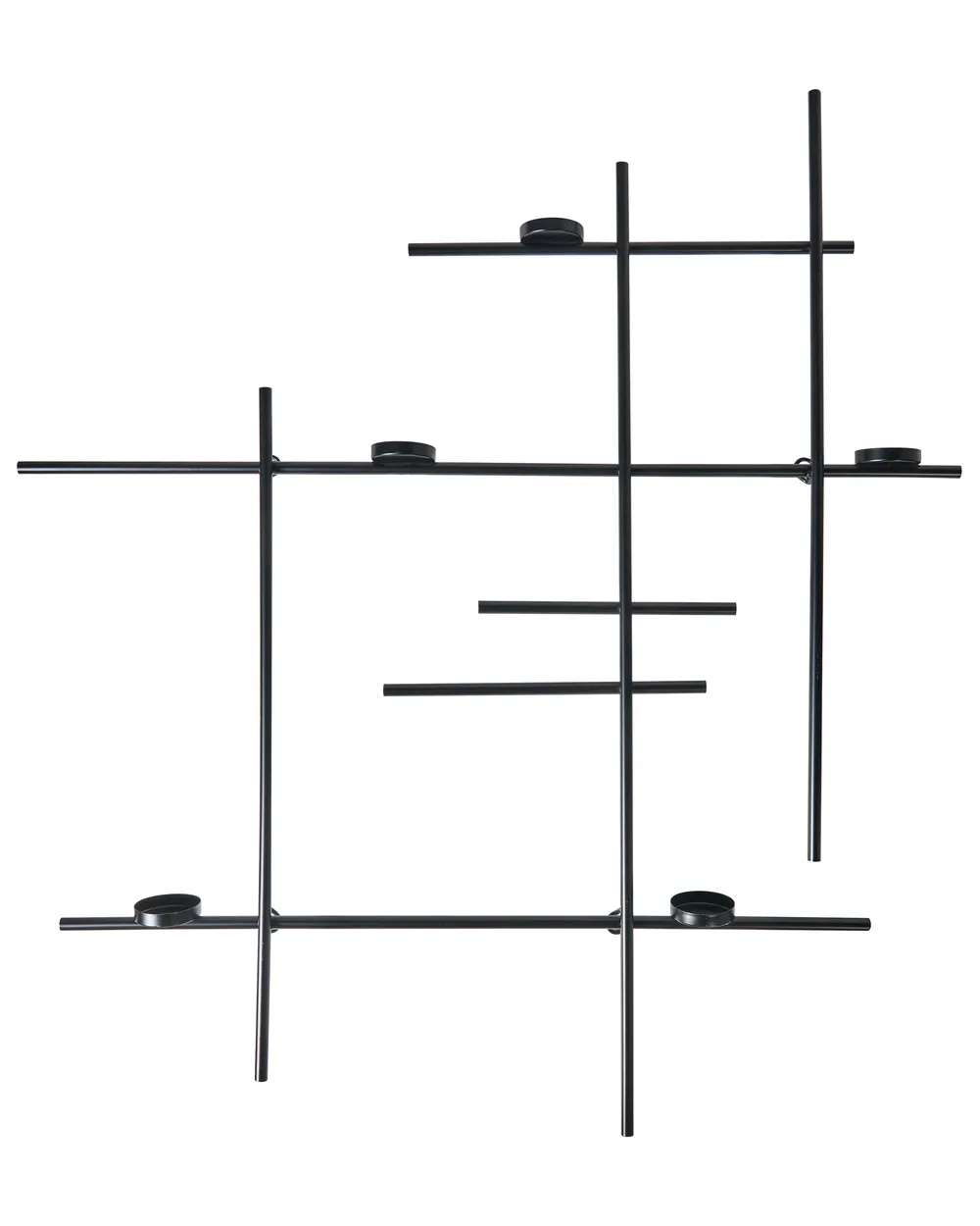 Wandkerzenhalter PORTO 74 cm Schwarz