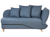 Rechtsseitige Chaiselongue MERI mit Stauraum Kunstleinen Dunkelblau