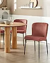 Esszimmerstuhl 2er Set ADA Stoff Braun