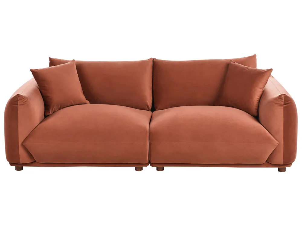 Sofa Set 5-Sitzer LUVOS Samtstoff Goldbraun_972148