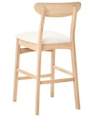 Set mit 2 Barstühlen DOYLE Holz Hellbraun / Hellbeige_1071246
