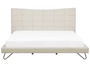 Bett mit Lattenrost Stoff LANNION 180 x 200 cm Hellbeige_759684
