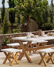 Gartenhocker OLBIA Beton Weiß_1178892