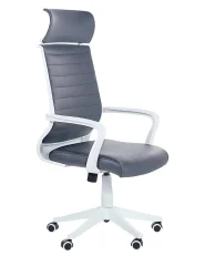 Office Chair LEADER Faux Leather Grey_860995