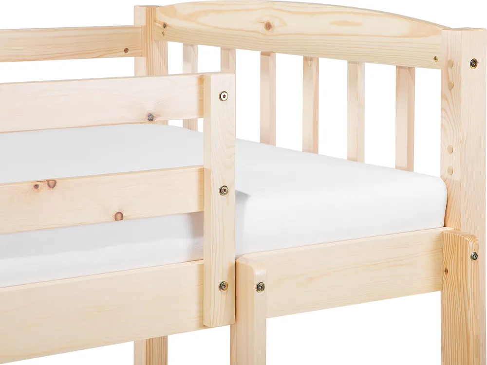 Bunk Bed Pine Wood REVIN 90 x 200 cm (EU Single) Light Brown_699925