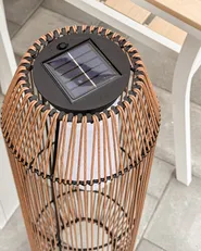 Solarbetriebene Laterne DONGWE 70 cm Naturfarben_1071451