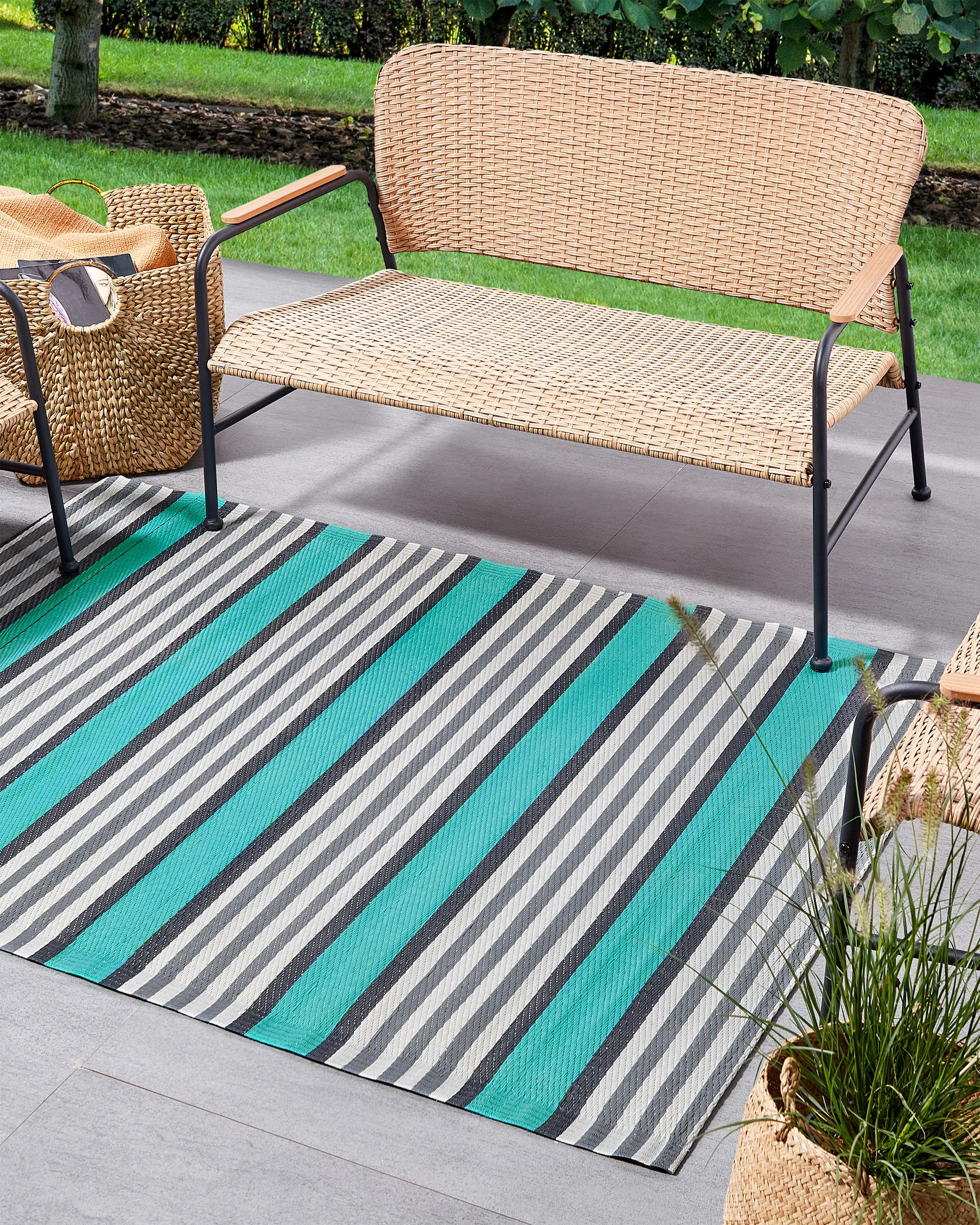 Outdoorteppich SAUGOR Türkis 120 x 180 cm_935434