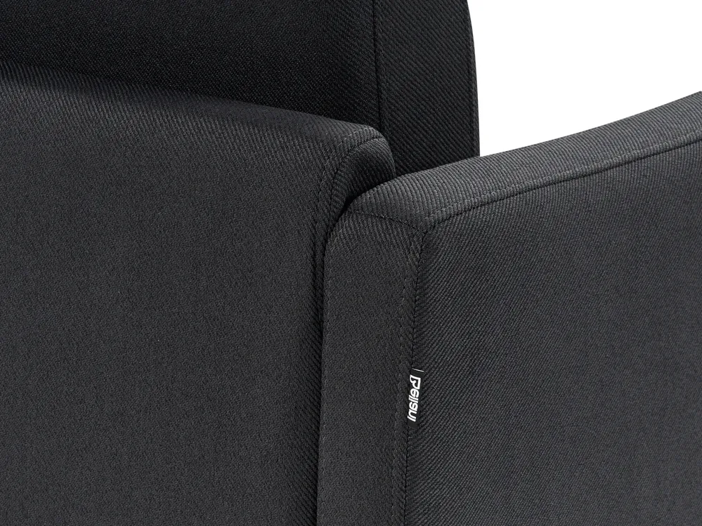 Ecksofa 2-Sitzer BREDA Stoff Schwarz linksseitig_946117