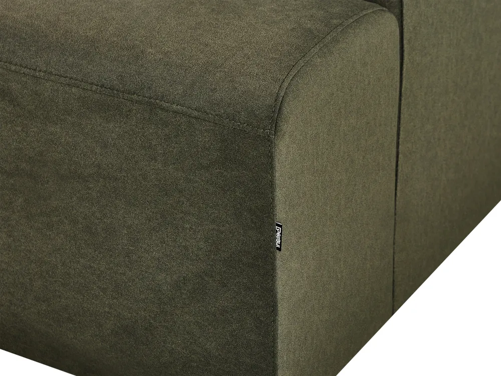 Corner Sofa 4 Seater KIRUNA Velvet Dark Green Left Hand_958077