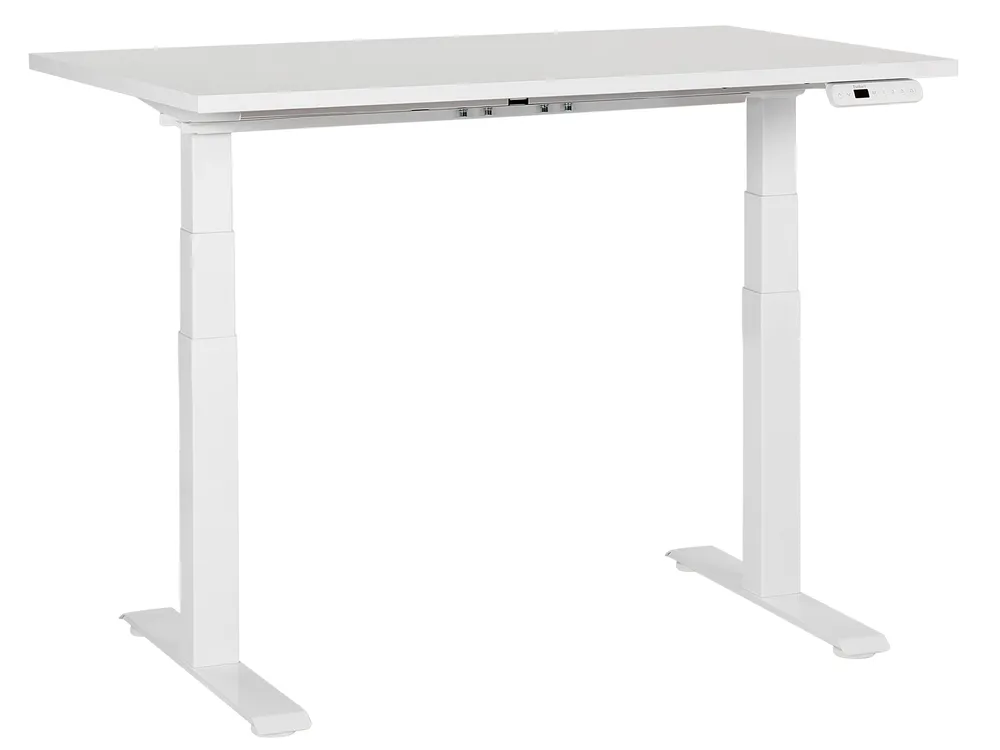 Schreibtisch elektrisch höhenverstellbar DESTINES 120 cm 72 cm Weiß