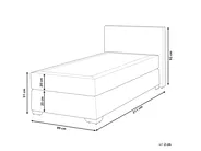Divan Bed Faux Leather PRESIDENT 90 x 200 cm (EU Single) White_809039