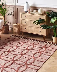 Teppich KIRSEHIR Rot 160 x 230 cm Baumwolle_1184364