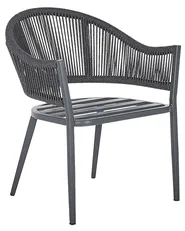 Set mit 2 Stühlen und Sitzkissen MILETO Metall Grau_808124