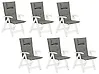 Sitzauflagen 6er Set JAVA/AMANTEA 50 x 70 cm Grau
