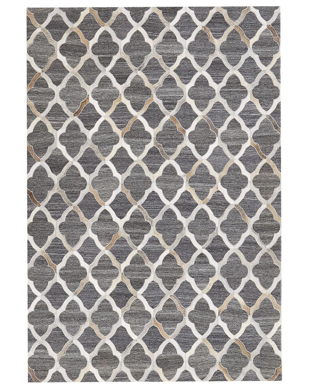 Teppich ROLUNAY Dunkelgrau 140 x 200 cm Echtleder