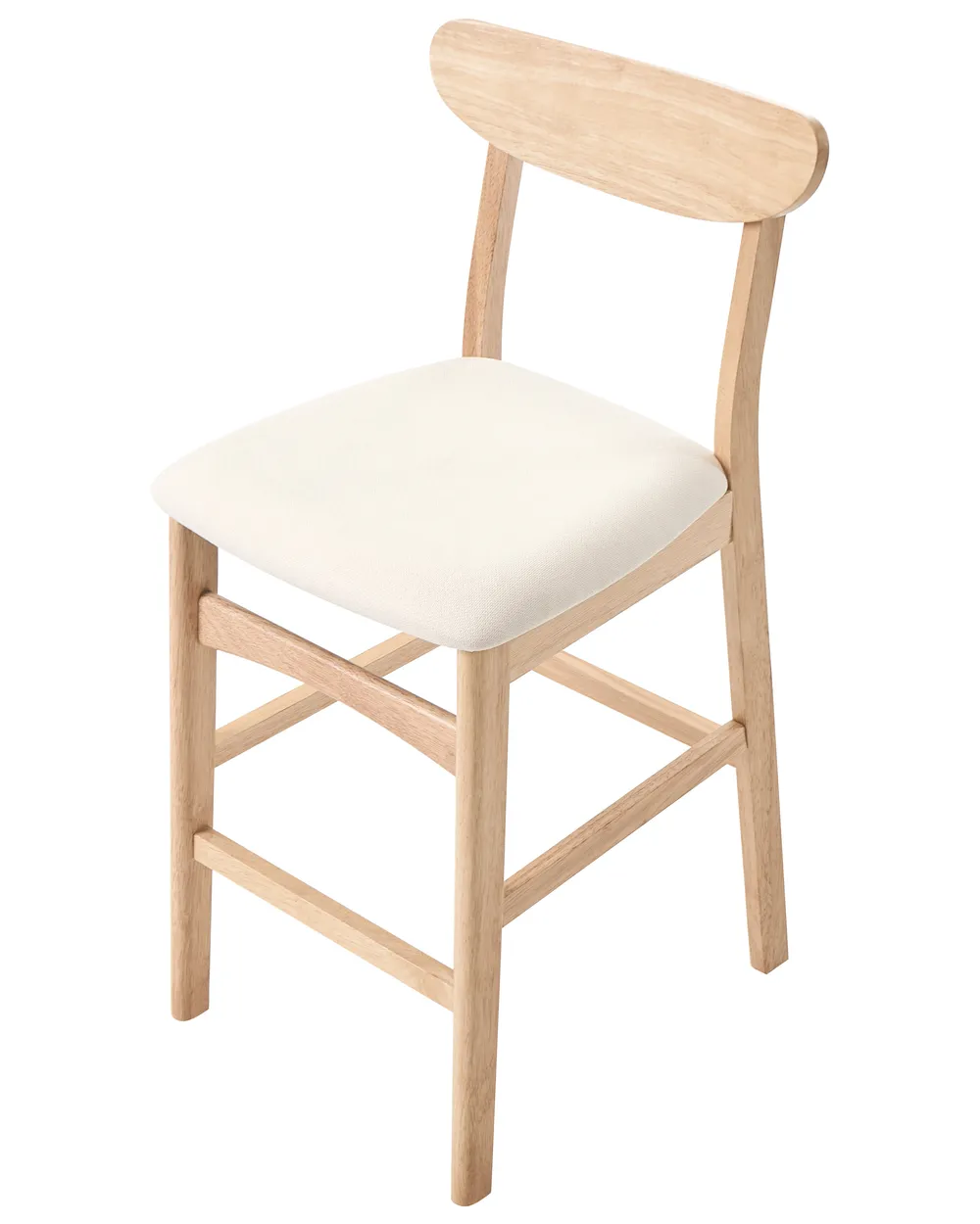 Set mit 2 Barstühlen DOYLE Holz Hellbraun / Hellbeige_1071247