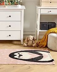 Kids Rug PENGKOL Pink 80 x 150 cm Cotton_1182955