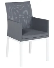 Set mit 2 Stühlen und Sitzkissen BACOLI Stoff Dunkelgrau_720354