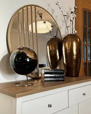 Dekovase LORCA 48 cm Keramik Goldbraun_952507