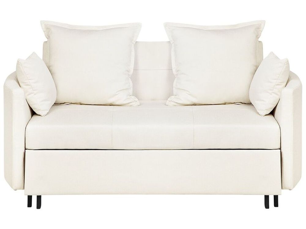 Schlafsofa 2-Sitzer HOVIN Stoff Hellbeige
