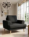 Sessel KILDAL Stoff Schwarz