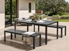 Gartenmöbel Set mit Bänken 6-Sitzer NARDO Schwarz