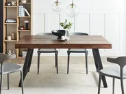 Esstisch WARTON Dunkelbraun 160 cm 90 cm Kiefernholz_961086