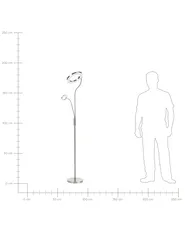 LED Floor Lamp AFTON Metal Silver_1141526
