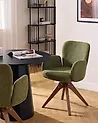 Esszimmerstuhl 2er Set drehbar JEAN Stoff Grün