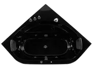 Corner Hot Tub with LED MEVES 1400 x 1400 mm Black_780527