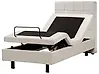 Bett verstellbar Stoff DUKE 80 x 200 cm Hellbeige