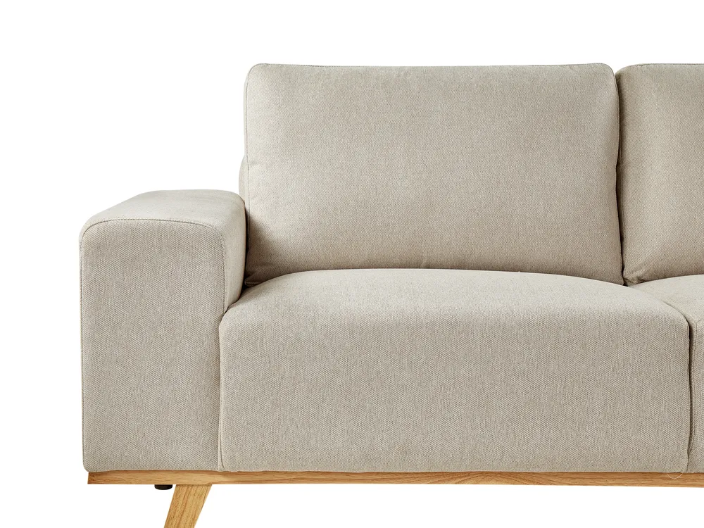 Ecksofa 3-Sitzer NORA Stoff Hellbeige linksseitig_937393